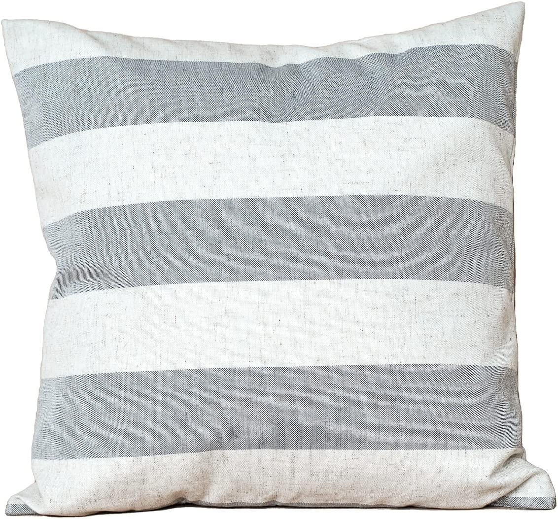 Outdoor/Indoor Linen Blend Throw Pillow Covers Square