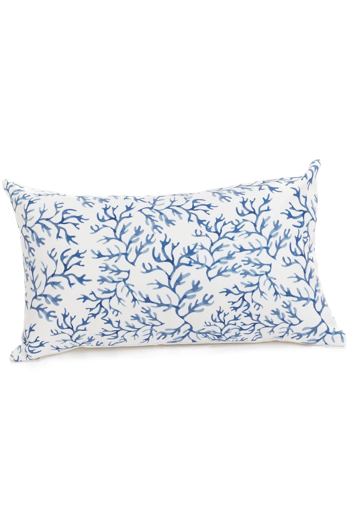 PILLOW-POLY CORAL BLUW/WHITE