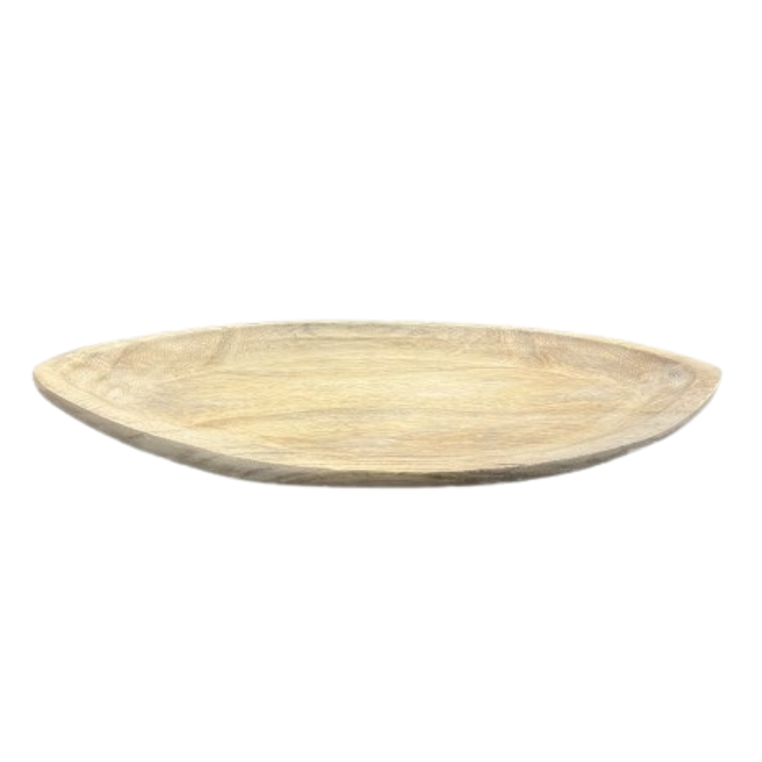 WOODEN WIDE OVAL TRAY