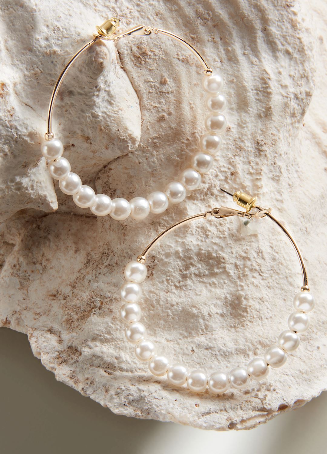 Pearl Hoop Earrings