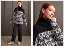 Load image into Gallery viewer, TURTLENECK INTARSIA SWEATER
