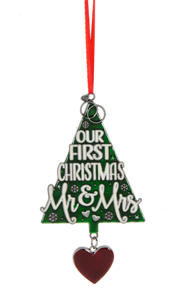 Holiday Ornament - Our First Christmas Mr. & Mrs.