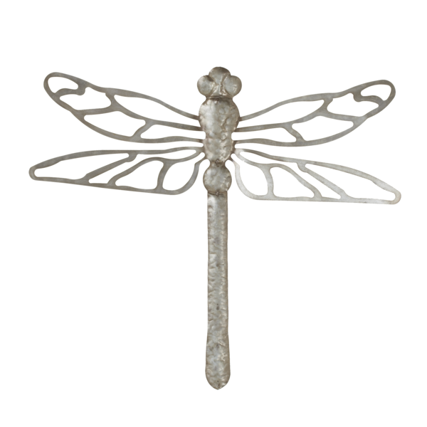 Galvanized Dragonfly with Cut-out Wings Wall Decor