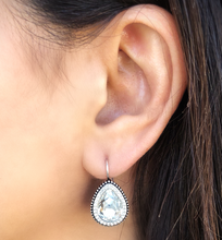 Load image into Gallery viewer, Tear drop CZ Earrings w/ French hook closure
