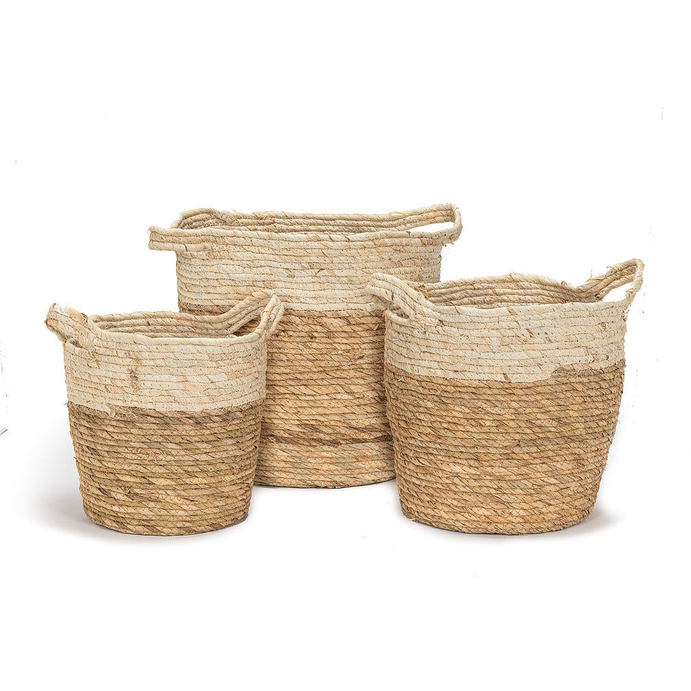 Set of 3, Side Handled Baskets