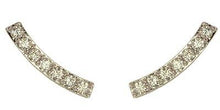 Load image into Gallery viewer, Elegant CZ princess cut Climber Earring with post back
