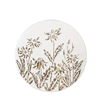 Load image into Gallery viewer, White &amp; Gold Round Embossed Wild Flower Wall Decor
