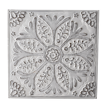 Load image into Gallery viewer, White Enamel Embossed Medallion Wall
