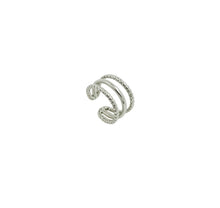 Load image into Gallery viewer, Ribbed Triple Hoop Ear Cuff
